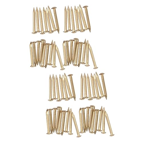 BESPORTBLE 2sets Clavos para Muebles 8mm de Latón Decorativos Cabeza Redonda para Manualidades y Tapicería 200 piezas x 2 miniatura 1