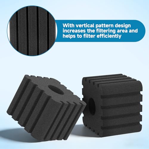 Image of AQQA Aquarium Sponge Filter Replacement Sponge for AQ046-S (2Pack)