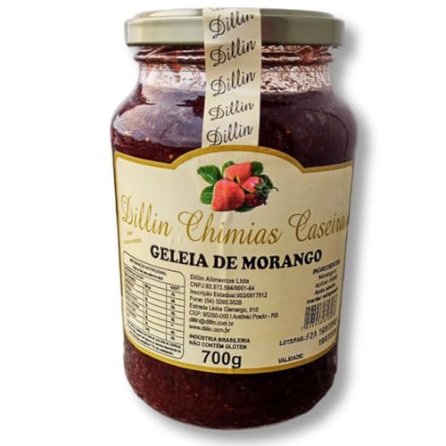 Geleia de Morango Dillin Com Pedaços de Fruta Chimia Artesanal Da...