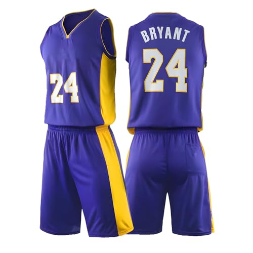 yumcute Erwachsene Basketball Jersey Nr.24 Basketball Trikot Anzug...