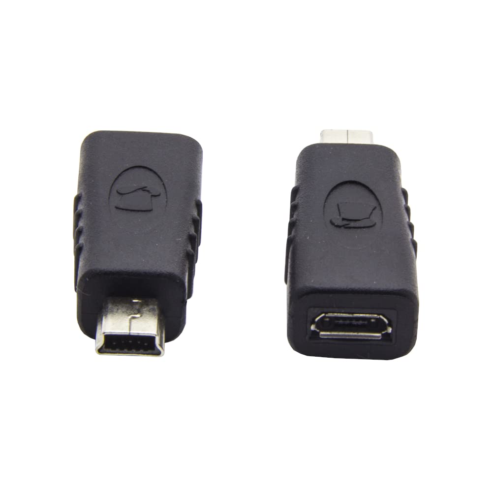 PremiumCord Micro USB 2.0 to Mini USB 2.0 5pin Female to Male Adapter Black