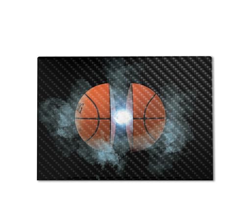 Image of Carbon Fiber Gaming Skin Compatible with HP Envy x360 16 inch (2023) - Basketball Orb - Premium 3M Vinyl Protective Wrap Decal Cover - Easy to Apply | Crafted in The USA by MightySkins