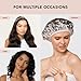 Kitsch Aluminum Foil Heat Cap for Deep Conditioning - Reusable Hair Streamer For Coloring, Perm & Treatment, Heat Cap with Elastic Band, Processing Caps for Hair, Shower Caps for Sauna, Shower & Spa