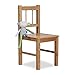 Relaxdays Sedia Decorativa in bambù, HxLxP: 57 x 27 x 29 cm, Sediolina Portavasi, Sgabello per Bambini, Legno, Naturale, 1 pz