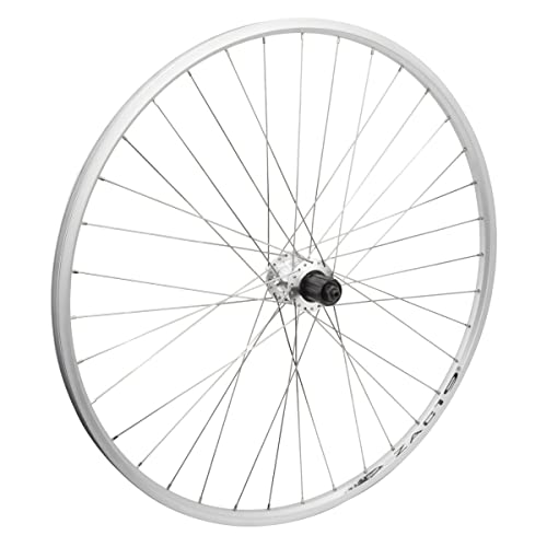 WheelMaster 700c Rear Wheel - Quick-Release, 36H, 8-Speed Cassette 6B Disc Hub, Silver/Silver/Steel
