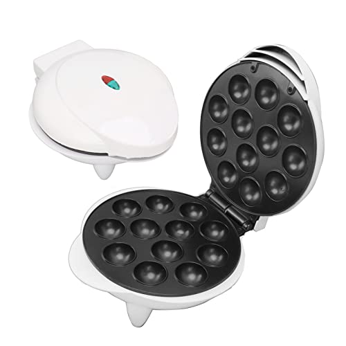 Zerodis Cake Pop Maker Easy Cake Pop Maker Easy Cake Maker Release Prevent Stick Multifunción 12 Cakes Mini Cupcake Maker Machine EU Plug 220V White Mini Cupcake Maker Release