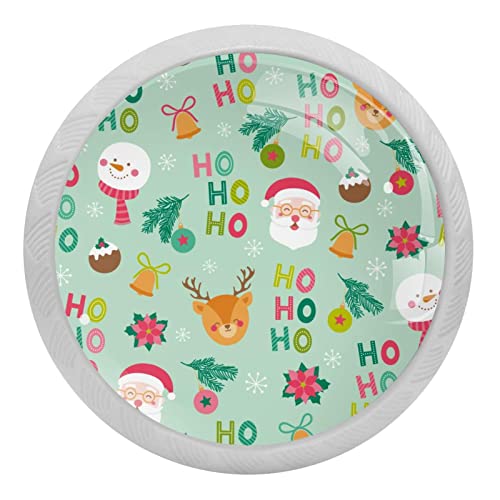 Boutons fluorescents lot de 4 pour commode et tiroir au design de Noël élan - 2