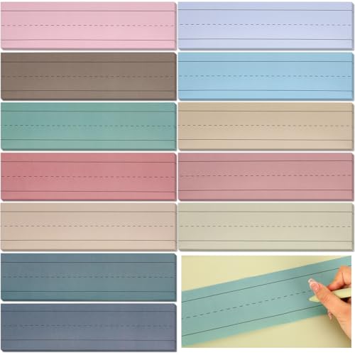 Bandes de phrases lignées JarThenaAMCS 12 couleurs pour école et bureau