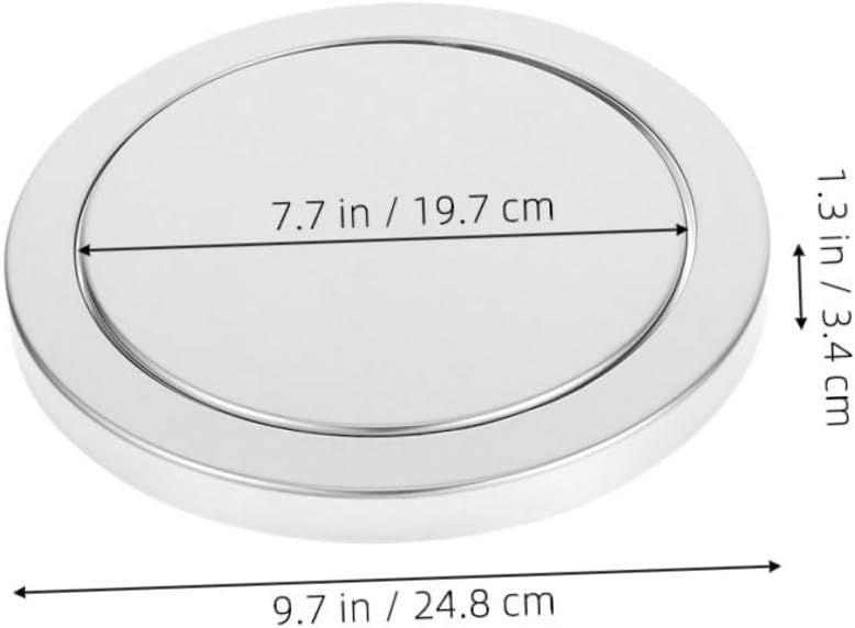 Uonlytech Countertop Trash Can Lid 2pcs Stainless Steel Embedded Swing Cover Fits 21.5-24cm Opening Kitchen Bathroom Waste Bin Replacement Flush Trash Grommet