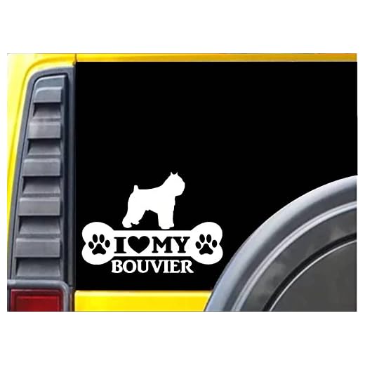 EZ-STIK Bone Bouvier des Flandres K998 Dog Sticker 8" Decal