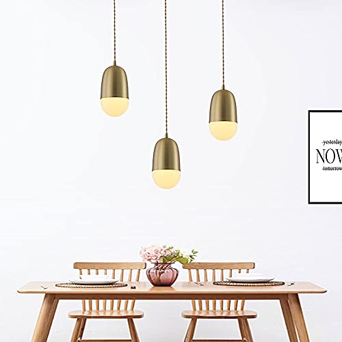 Lámparas de isla de cocina modernas E27 tipo mini lámpara colgante de vidrio 2