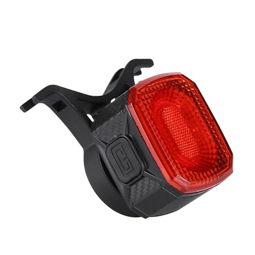 Faro trasero para bicicleta – Faro trasero de seguridad – 6 modos sensor frenado lámpara recargable accesorio avisador para ciclismo diurno y nocturno