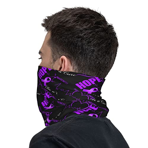 Pooedso Breathable Hope For A Cure Hodgkin S Lymphoma Awareness Neck Gaiter Double Sided Printing Multipurpose Balaclava Face Masks For Men Women Bandanas Sports Mask White #TOP5