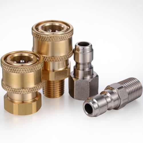4Set Npt 1/4 Inch Pressure Washer Coupler, 1/4 Internal and External Thread by Shimeyao - Used condition - Image 5