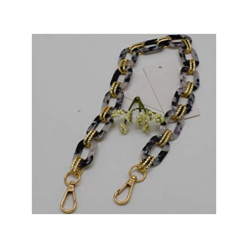 Big Size Resin Bag Strap Schicke Lady Flache Umhängetasche Gürtel Länge Silber oder Gold Schwarzgoldverschluss 80Cm