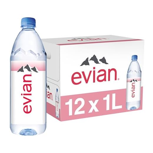 evian Natural Spring Water, Naturally Filtered Spring Water in Large Bottles, 33.81 Fl Oz (Pack of 12)