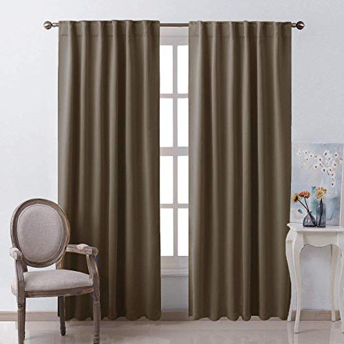 Image of LINENWALAS Cotton Solid Door Curtain, 4.5ft x 9ft, Stone Grey, Pack of 2