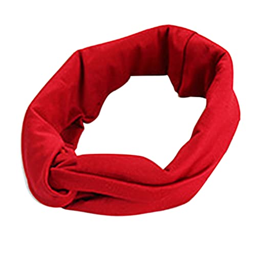 Grebest Bandeau élastique doux pour cheveux croisés Rouge Cover