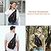 MOSISO Sling Backpack Travel Hiking Daypack, Vintage Canvas Crossbody Sling Chest Bag with USB Charging Port&Removable Strap, Black