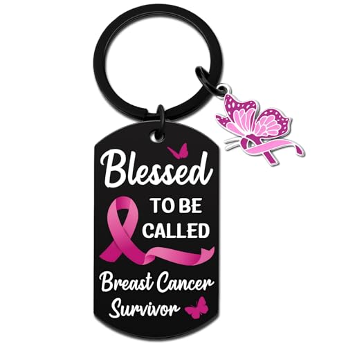 igvean Breast Cancer Survivor Gifts for Women Pink Ribbon Butterfly