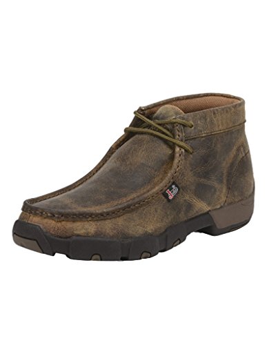Justin Men s Casual Moc Toe Chukka Boots Dark Brown