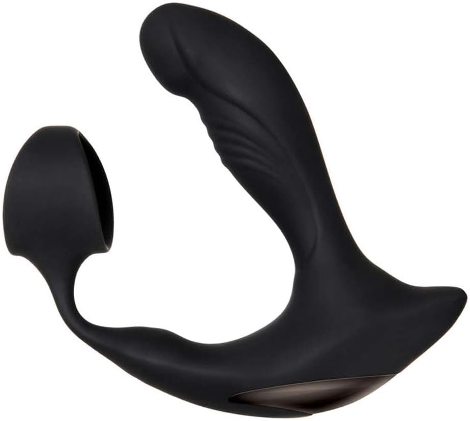 Zero Tolerance - Strapped & Tapped Silicone & Rechargeable Remote-Control Heating & Vibrating Action Simultaneous Prostate and Penis Stimulator - Black
