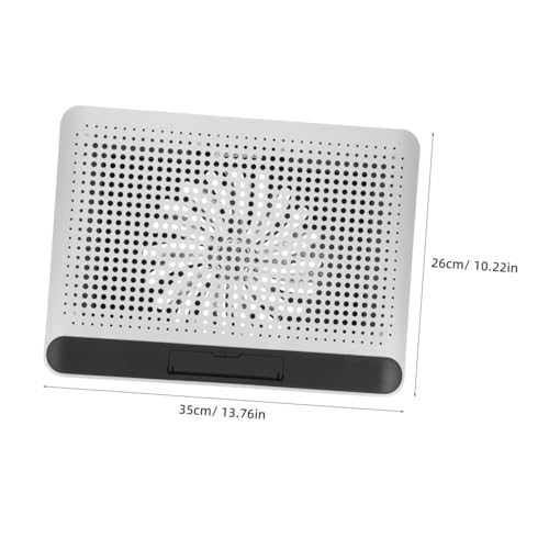 Base ergonómica de aluminio para laptop con ventilador silencioso miniatura 2