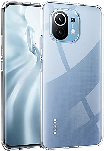 Captor Cover Trasparente per Xiaomi Mi 11 4G 5G, Custodia TPU in Silicone Flessibile Morbida e Sottile, Protezione di Alta Qualità con Bordo Rialzato per Schermo e Fotocamera