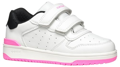 Geox J WASHIBA Girl B, Zapatillas, White/Black, 38 EU