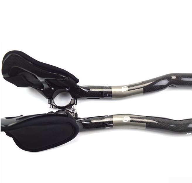 Manillar TT de carbono T800 de 340 mm con acoples de triatlón y abrazadera de 31,8 mm