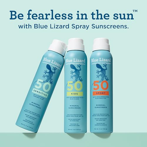 Blue Lizard Sensitive Mineral SPF 50 Spray, Dermatologist-Recommended Brand, Broad-Spectrum UVA/UVB Protection, Water-Resistant, Zinc Oxide Formula, 5 oz - image 8