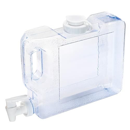 Fridge Water Dispenser 3L PETG Water Container with Spigot & Handle Portable Clear Drink Dispenser for Fridge, Camping, Party, Travel Container with Spigot