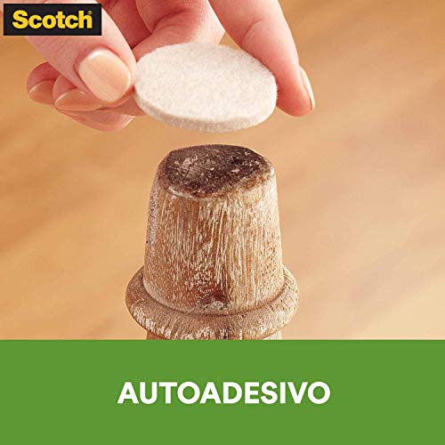 Feltro Sintético para Móveis Leves 3M Scotch Quadrado Branco Extra Grande - 4 unidades