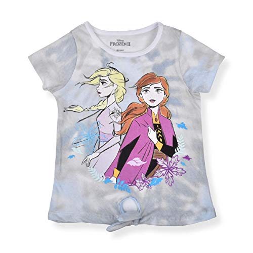 Disney Frozen Girls’ Elsa and Anna 2 Pack T-Shirt for Little Kids – Purple/Beige2