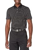 Amazon Essentials Men's Slim-Fit Quick-Dry Golf Polo Shirt, Black, Stripe, X-Large