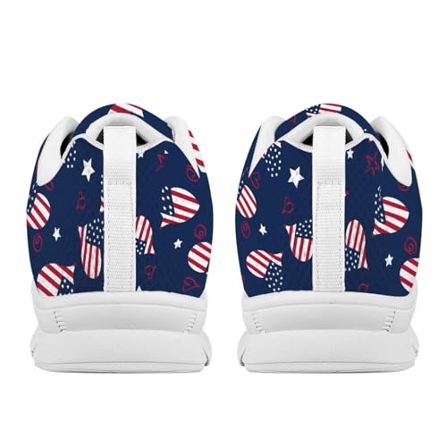 Image of GIFTPUZZ Mens Lace Up Athletic Trainers Running Sneakers Wedge Breathable Gym Lightweight Sports Tennis Shoes