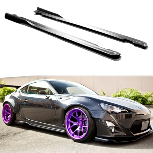 Universal 73 x 6 Unpainted Black RB Style Polyurethane PU Side Skirts