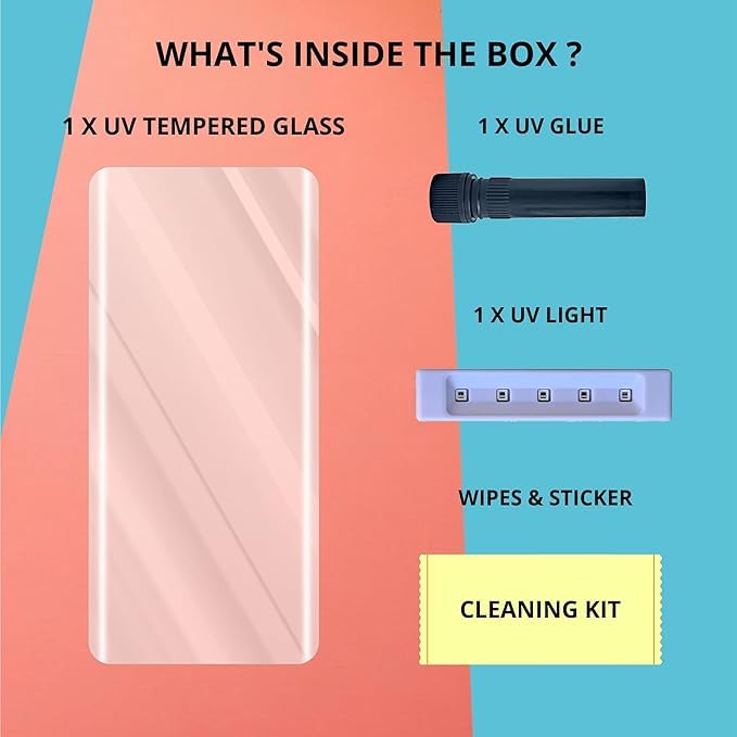 Image of {PACK OF 1) Premium Original UV Curved Full Screen Protector Tempered Glass For Realme P1 Pro With 3D Curved Full Screen Coverage And Installation Kit and Easy Installation Kit