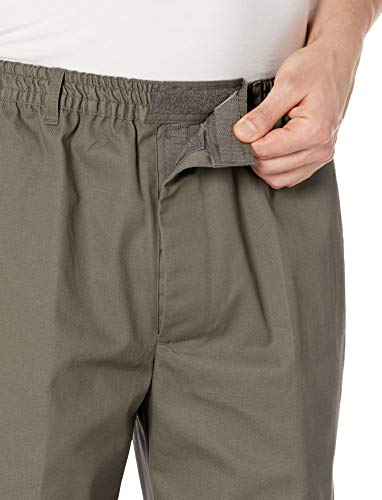 Benefit Wear Mens Adaptive Full Elastic Waist Twill Pants with Hook-and-Loop Waistband & Fly4