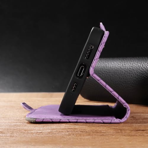 Étui portefeuille Galaxy A17 5G violet idéal pour libérer vos mains