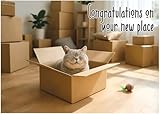 Glory To Dog Congratulations On Your New Place Housewarming Card with Greeting Card Mailing Envelope