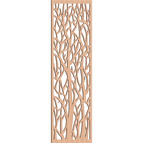 Odessa Decorative Pierced Fretwork Wood Wall Panels, 33 3/8"W x 84 3/8"H x 3/8"T, Alder