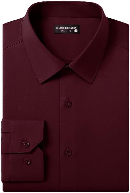 LOCALMODE Mens Stretch Slim Fit Dress Shirts Lightweight Soft Long Sleeve Casual Button Down Shirts - Image 3