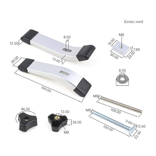 Pince de maintien rapide pour rail en T accessoire serrage table fraiseuse bois