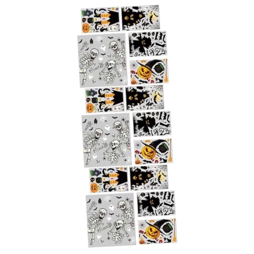 Cabilock 15 Juegos etiqueta de la pared de halloween pegatinas halloween ventana pegatinas ventana halloween campanas de viento para el hogar de tierra halloween espeluznante pegatinas