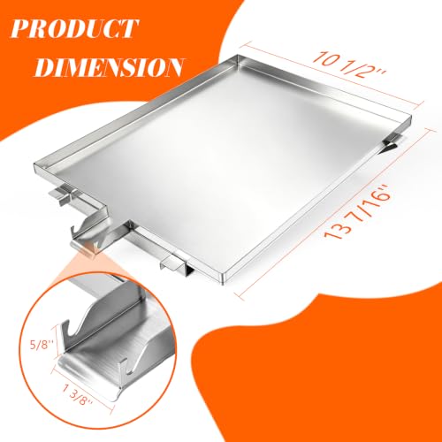 Image of BAC475 Grill Drip Tray for Traeger Scout & Ranger Pellet Grills Stainless Steel Drip Pan Replacement Parts for Traeger Pellet Grill Model TFT18KLD
