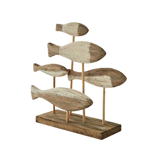 Artisanat d'art ornement en bois de poisson pour décoration de bureau