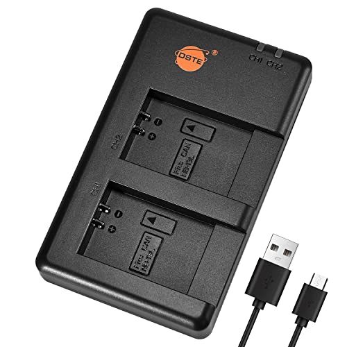 DSTE CB-2LG CB-2LH Dual Quick Chargeur Compatible pour Canon NB-13L,Canon LEGRIA Mini X,PowerShot SX740 HS,N100,G1 X Mark II,G9 X,G5 X Mark II,G7 X Mark II,G9...