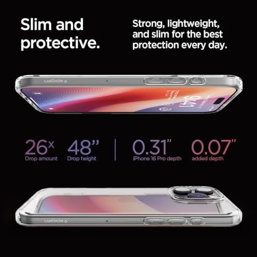 Image of Spigen for iPhone 16 Pro Case, Ultra Hybrid [No Magnet Ring][Anti-Yellowing] - Crystal Clear