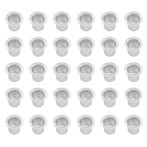 Aluminum Candle Holder Inserts for Advent Arrangements and Table Decorations 30 or 50 Pack Options (30pcs)